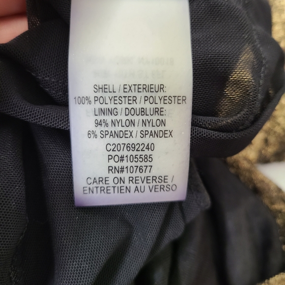 Alice + Olivia Selma Mesh Back Gold Sheath Dress - Picture 8 of 9